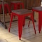 Flash Furniture 4 " Red Metal Stool with Wood Seat, PK4 ET-BT3503-18-RED-WD-GG - alternate 9